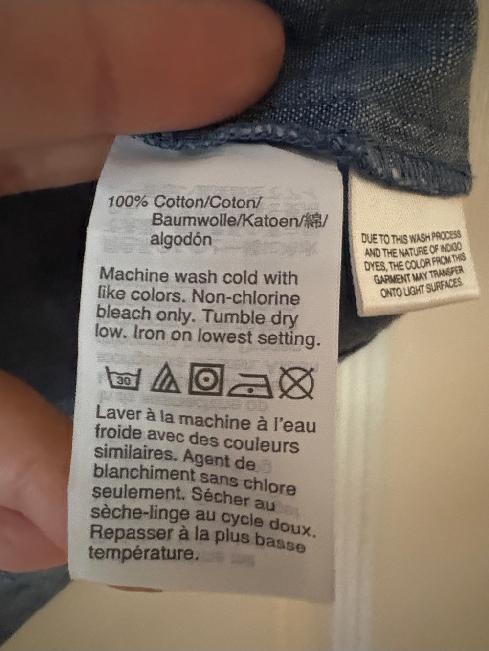 J. Crew Chambray Button Front Square Neck Top in Light Blue - Picture 3 of 6